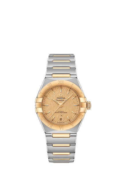 Omega Constellation Co-axial Master Chronometer 29mm Steel and Gold Yellow dial