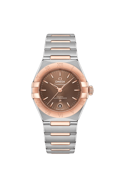 Omega Constellation Co-axial Master Chronometer 29mm Steel and Gold Brown