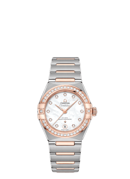 Omega Constellation Co-axial Master Chronometer 29mm Steel and Gold (Set diamonds)