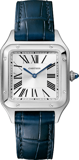 Cartier-New Santos Dumont Steel Blue