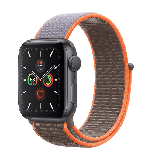 Apple Watch Series 5 44mm Aluminium Space Grey (Orange strap)