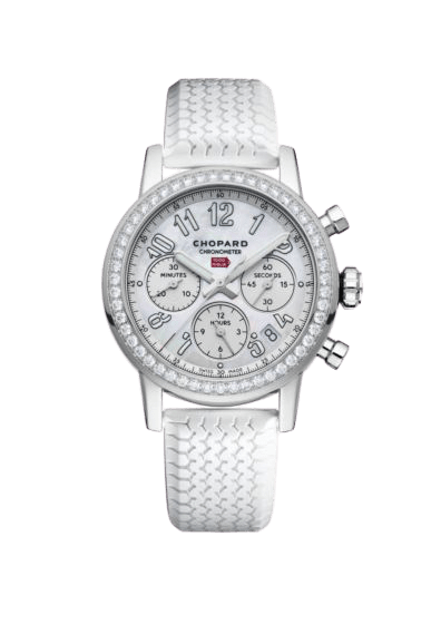 Chopard Mille Miglia Classic Chronograph Diamond bezel (White rubber strap)