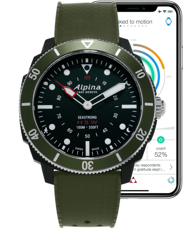 Alpina Horological Smartwatch Seastrong Green
